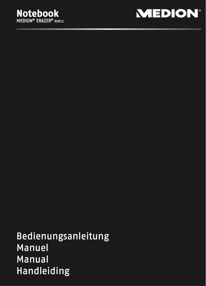 Page 1 de la notice Manuel utilisateur Medion Erazer X6811 (MD 97747)