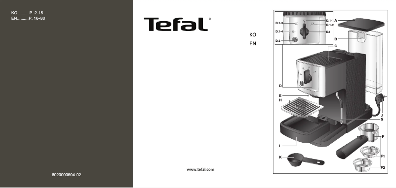 Page 1 de la notice Manuel utilisateur Tefal EX3440