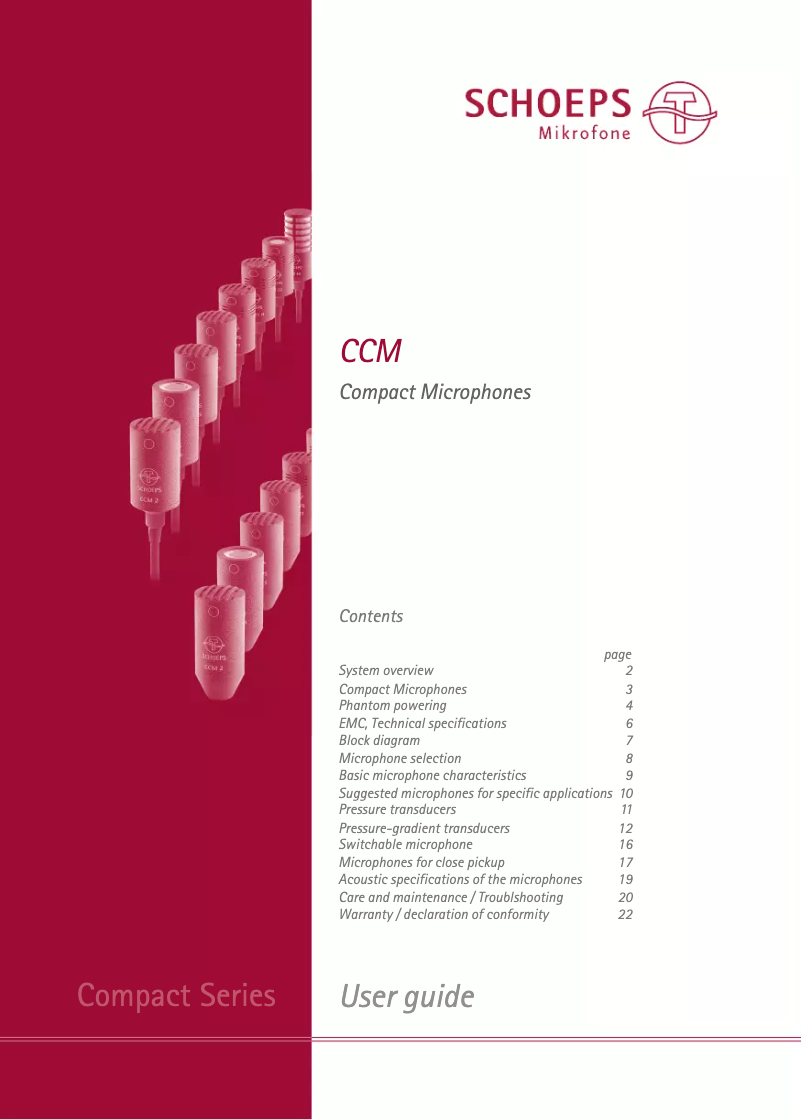 Image de la première page du manuel de l'appareil CCM 2S