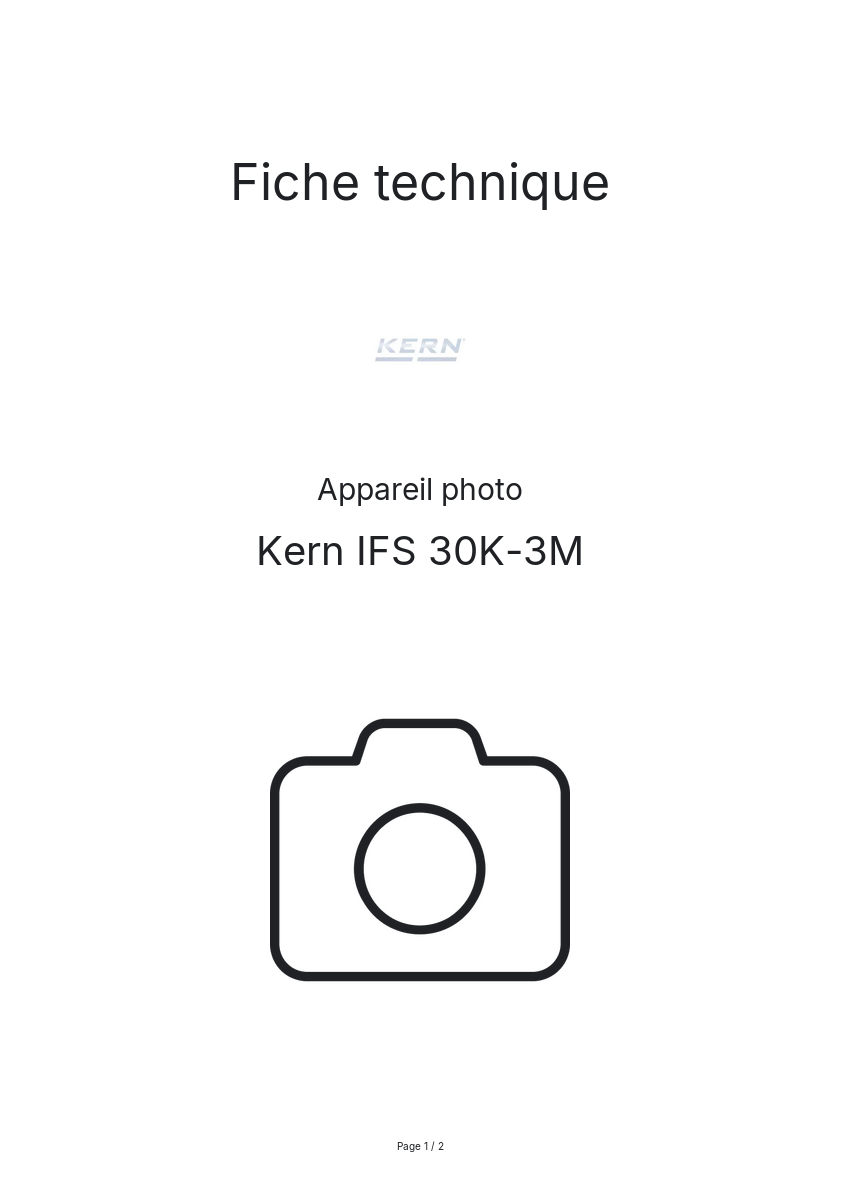 Image de la première page du manuel de l'appareil IFS 30K-3M
