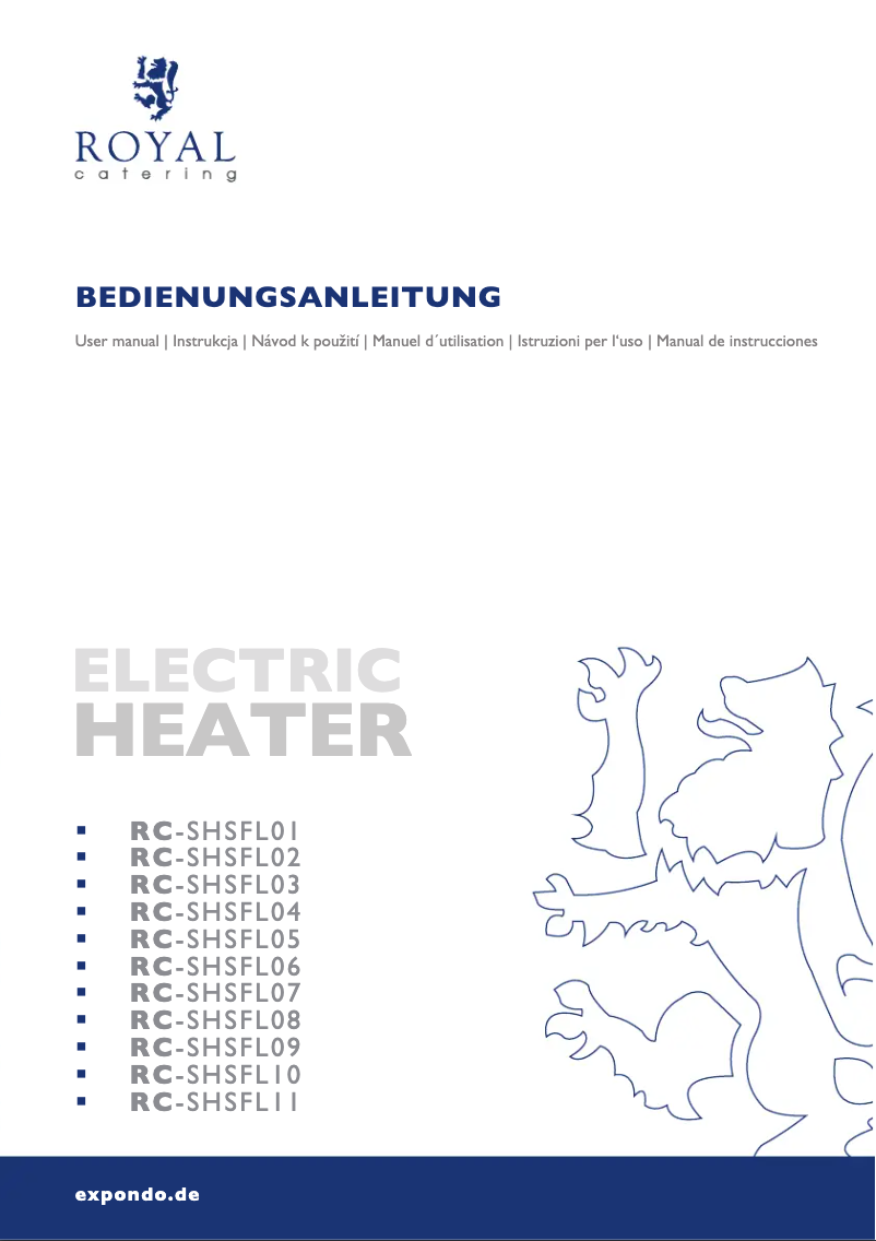 Image de la première page du manuel de l'appareil RC-SHSFL04