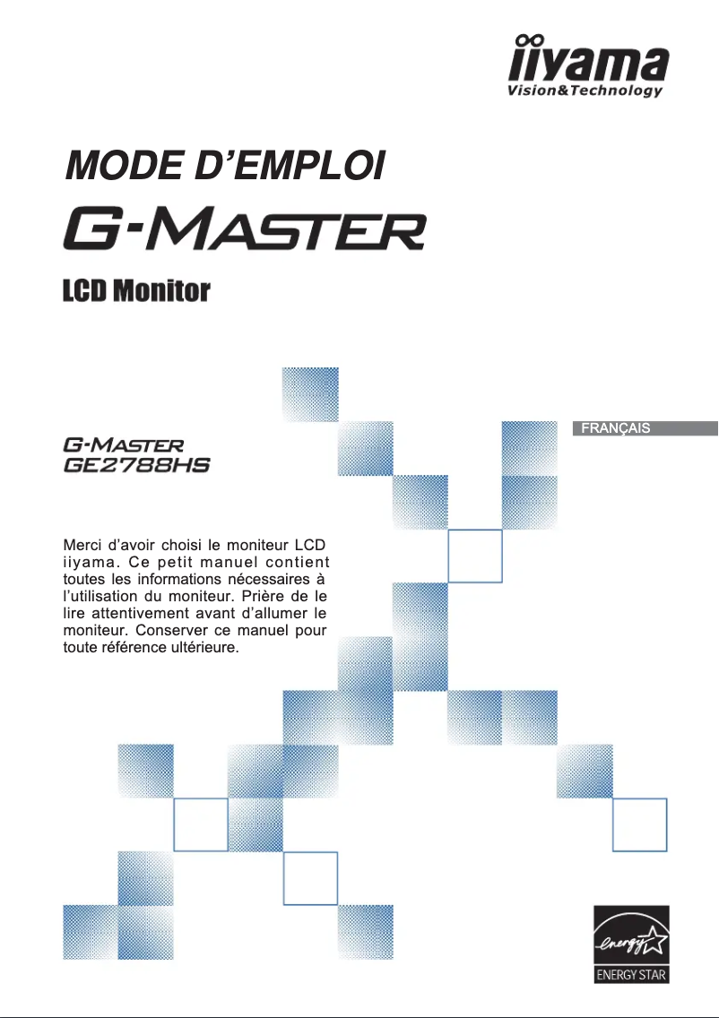 Page n°1 - Manuel utilisateur Iiyama G-MASTER GE2788HS-B2