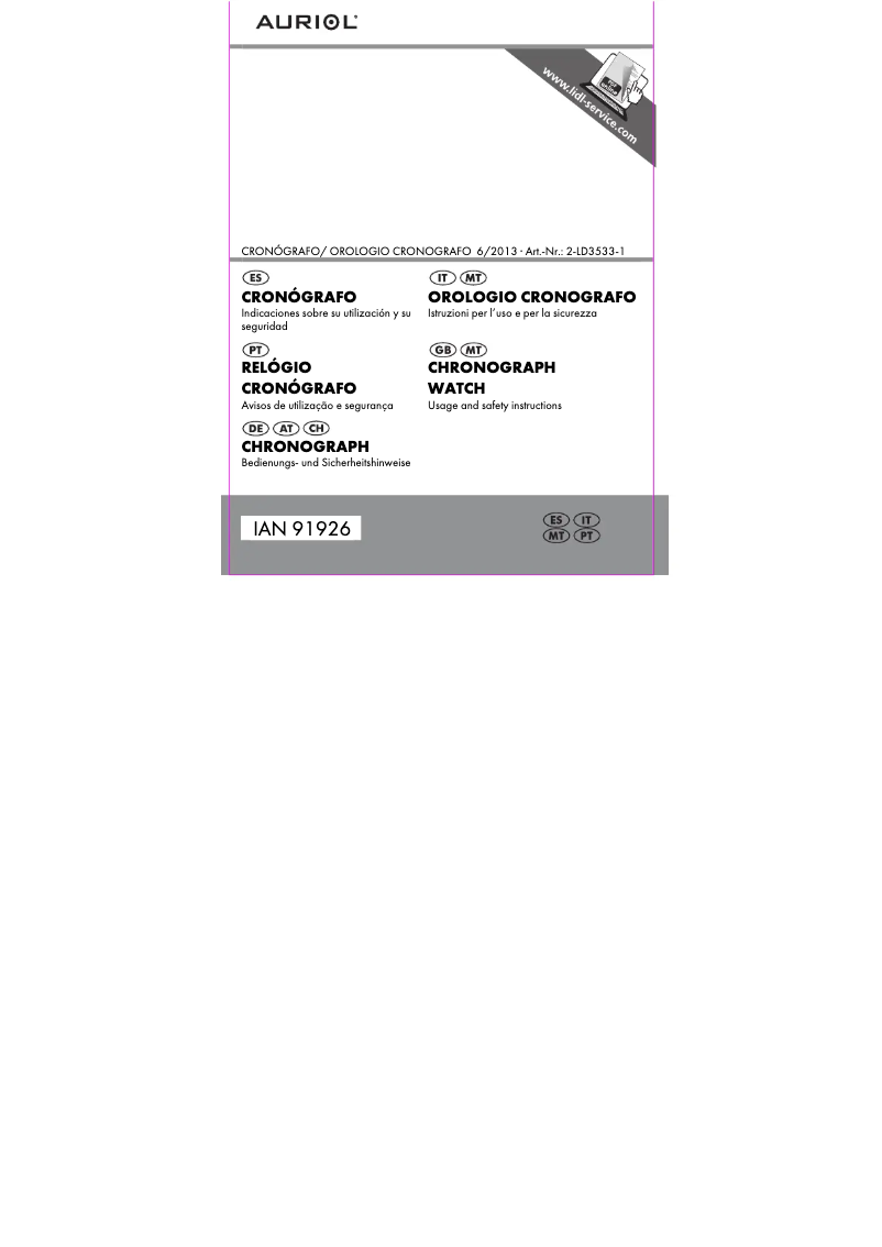 Página 1 del manual Manual de usuario Auriol IAN 91926