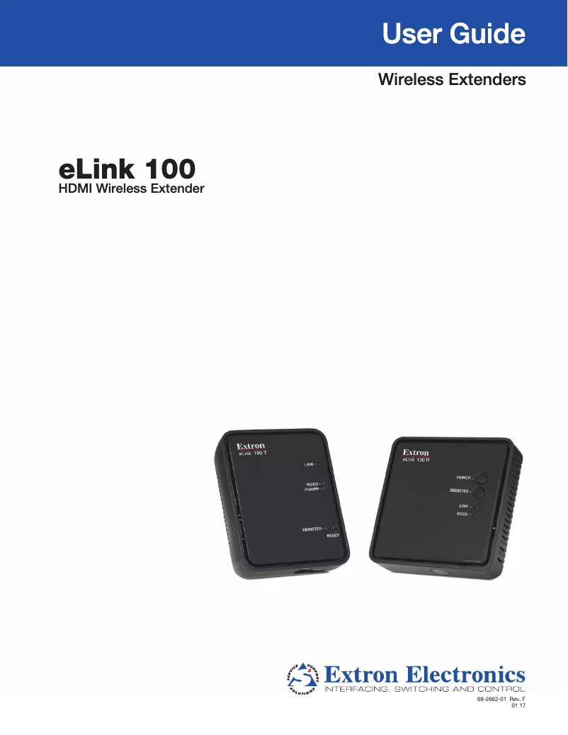 Page n°1 - Manuel utilisateur Extron eLink 100 R EU