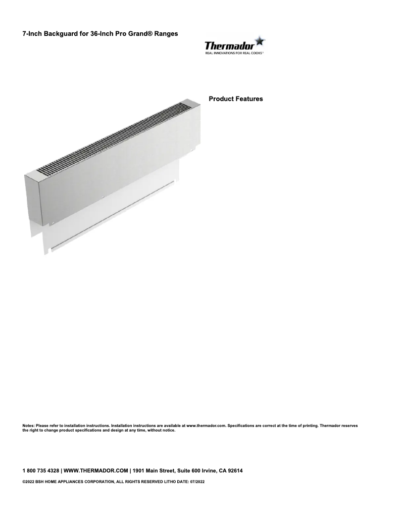 Image de la première page du manuel de l'appareil PA36WLBG