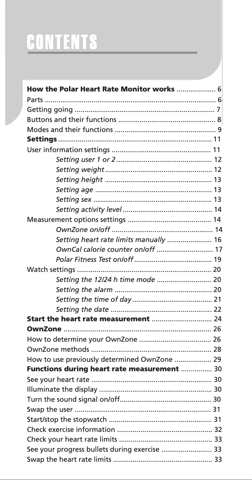 Page 1 de la notice Manuel utilisateur Polar M51+