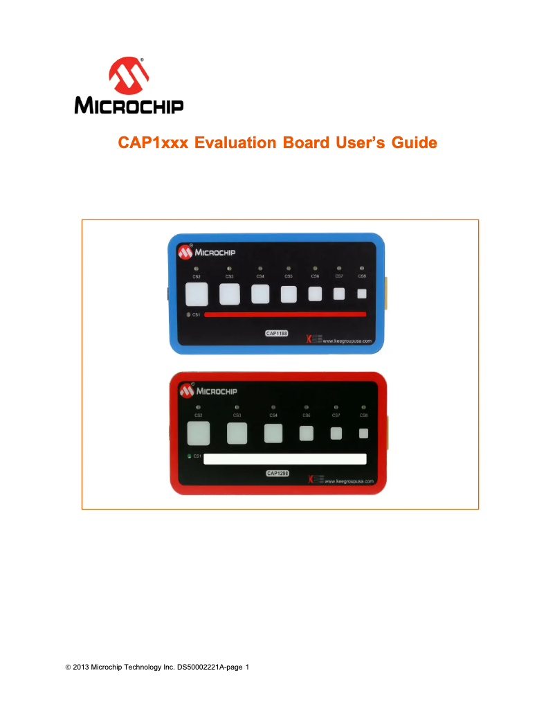 Page 1 de la notice Manuel utilisateur Microchip CAP1166
