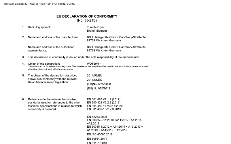 Page 1 de la notice Manuel utilisateur Siemens WT8HXM90NL