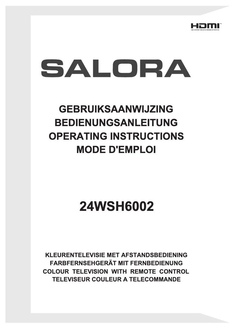 Page 1 de la notice Manuel utilisateur Salora 24WSH6002