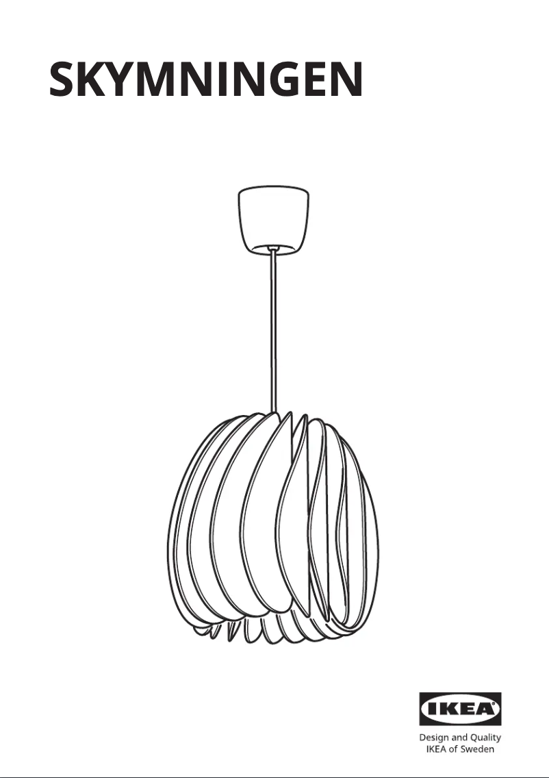 Página 1 del manual Manual de usuario Ikea SKYMNINGEN 105.283.55
