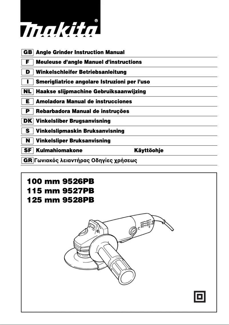 Page n°1 - Manuel utilisateur Makita 9528PB