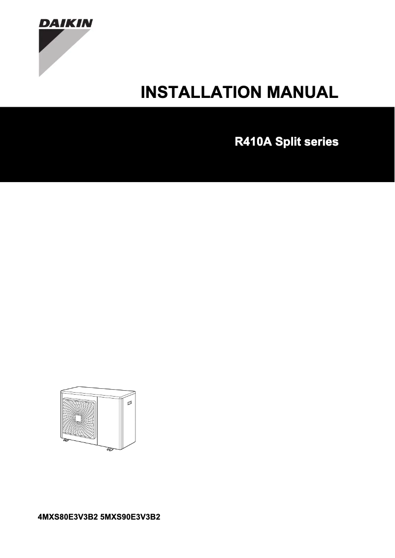 Page 1 de la notice Manuel utilisateur Daikin 5MXS90E3V3B2