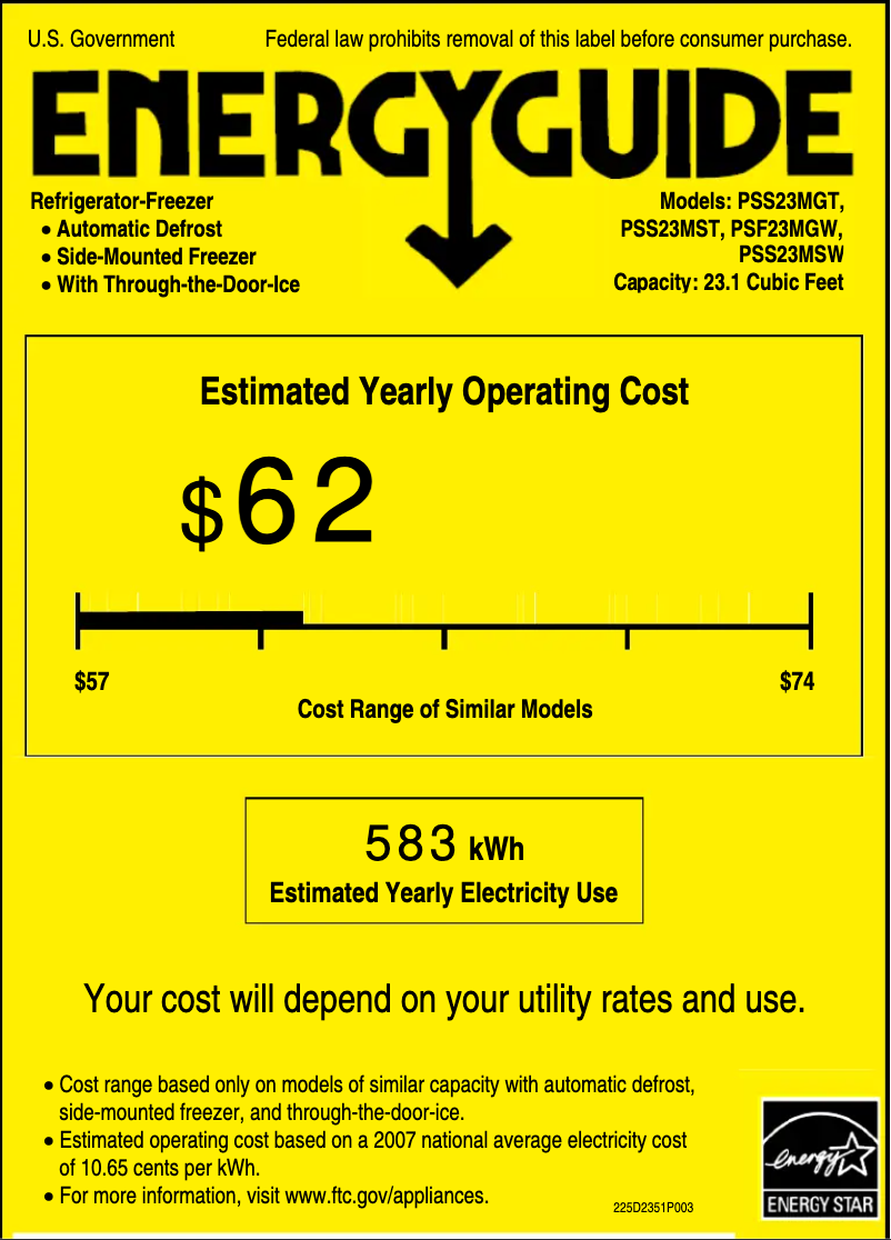 Imagen de la primera página del manual del dispositivo PSS23MGTWW