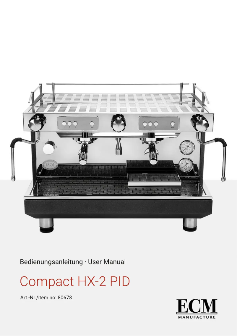 Page 1 de la notice Manuel utilisateur ECM Compact HX-2 PID