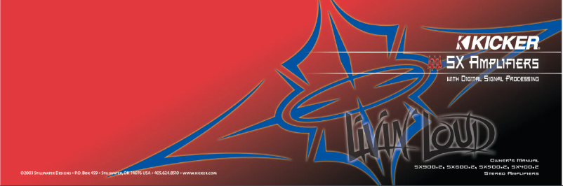 Page 1 de la notice Manuel utilisateur Kicker SX500.2