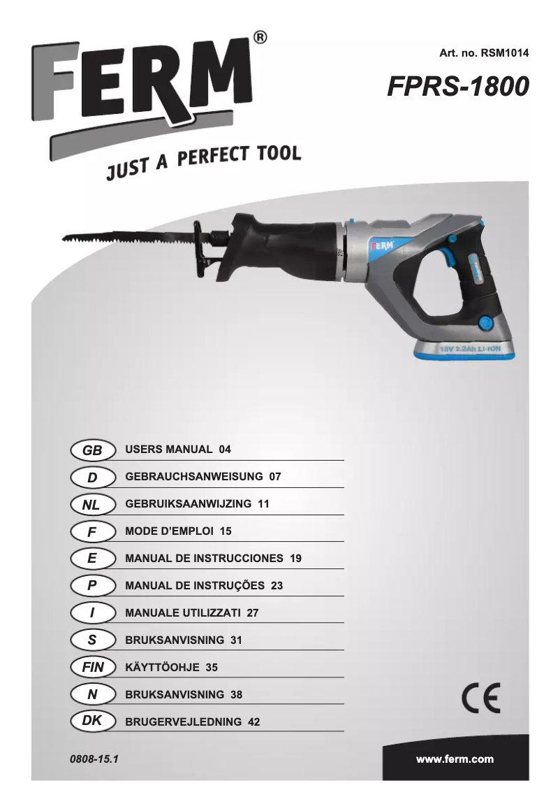 Image de la première page du manuel de l'appareil RSM1014