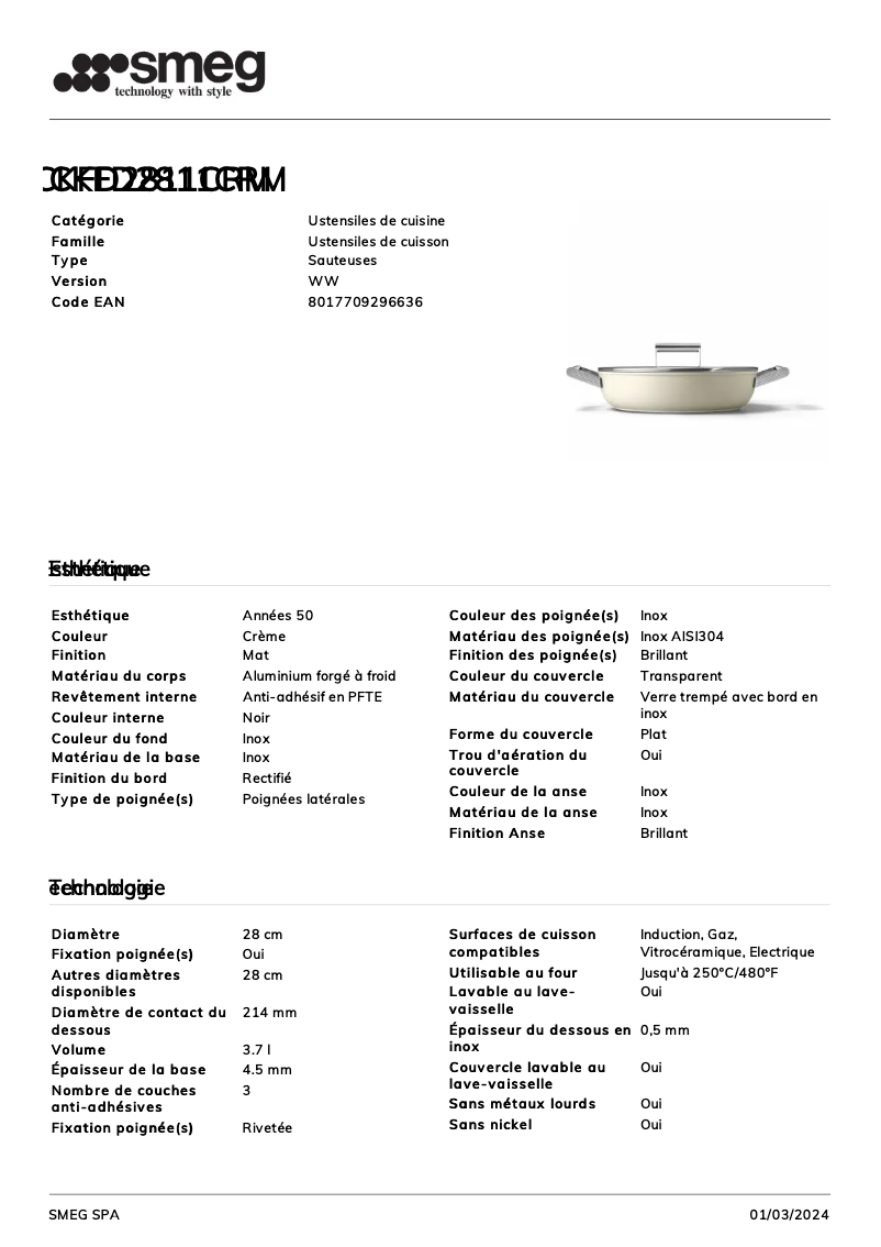 Image de la première page du manuel de l'appareil CKFD2811CRM