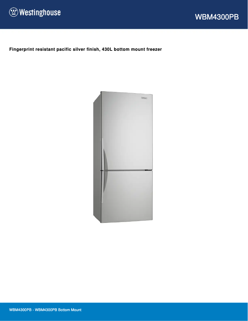 Image de la première page du manuel de l'appareil WBM4300PB