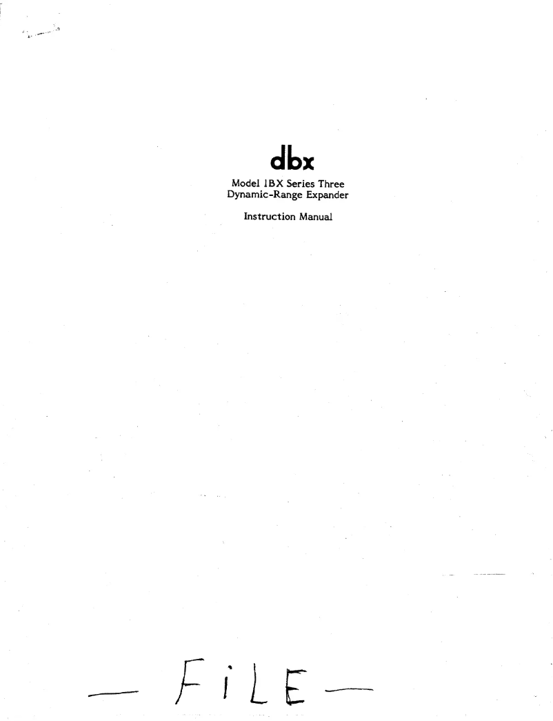 Image de la première page du manuel de l'appareil 1bx Series III