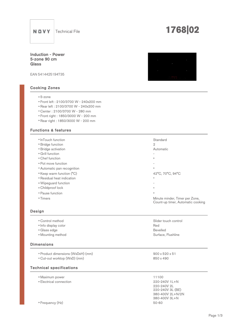 Imagen de la primera página del manual del dispositivo Power 1768