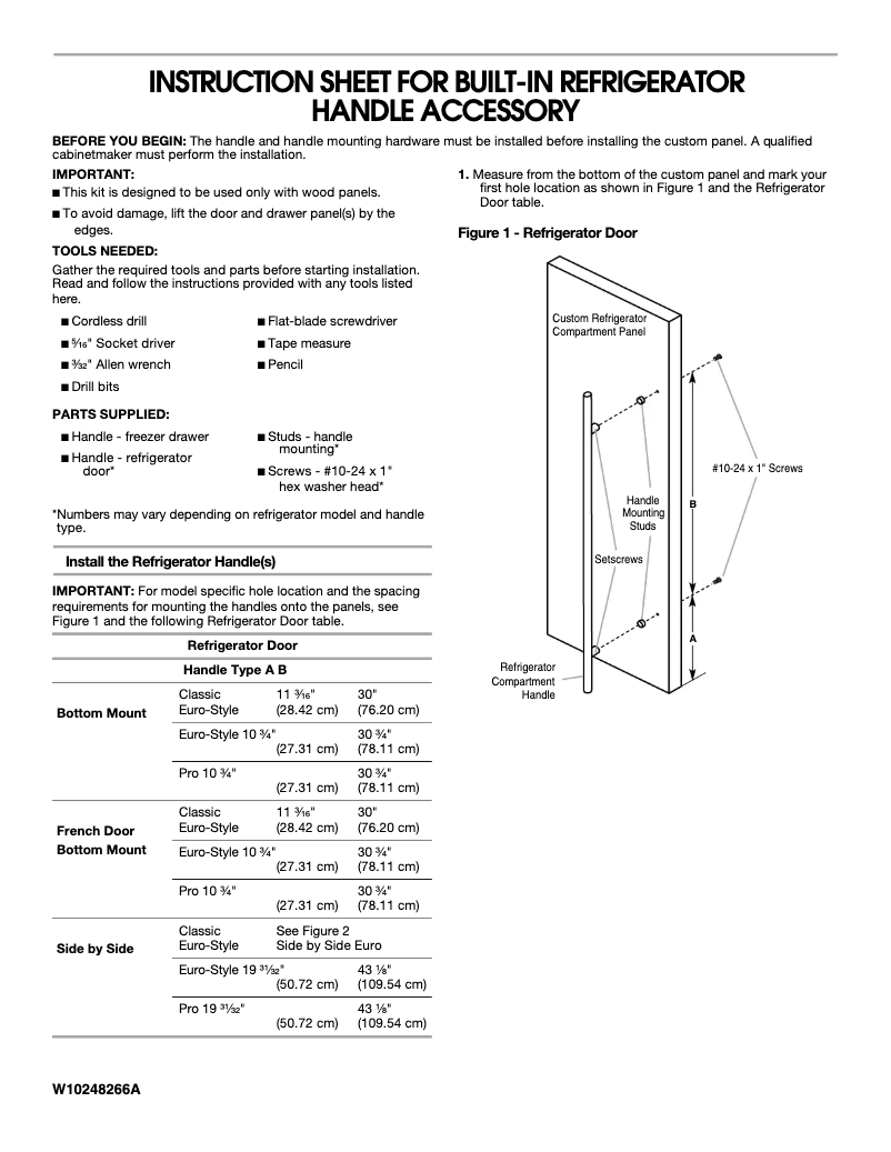 Page n°1 - Manuel utilisateur Whirlpool W10250638