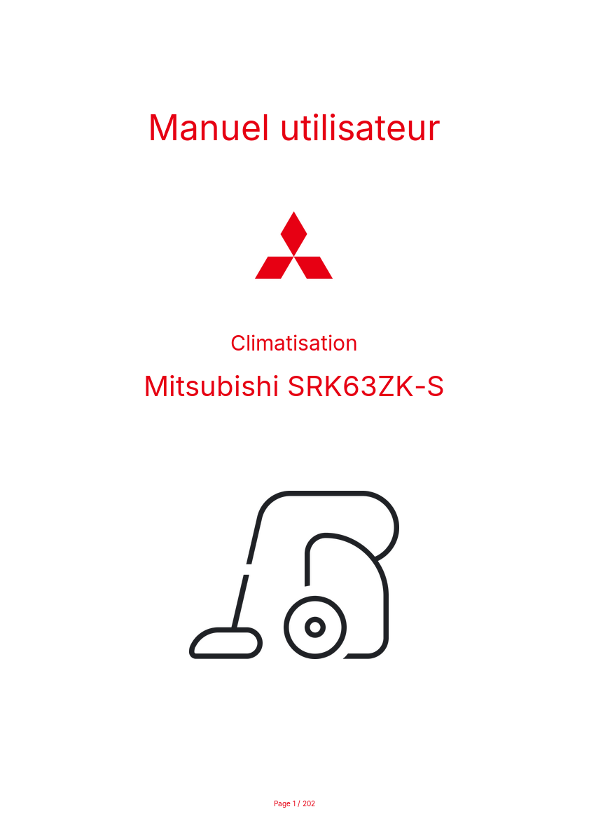 Image de la première page du manuel de l'appareil SRK63ZK-S