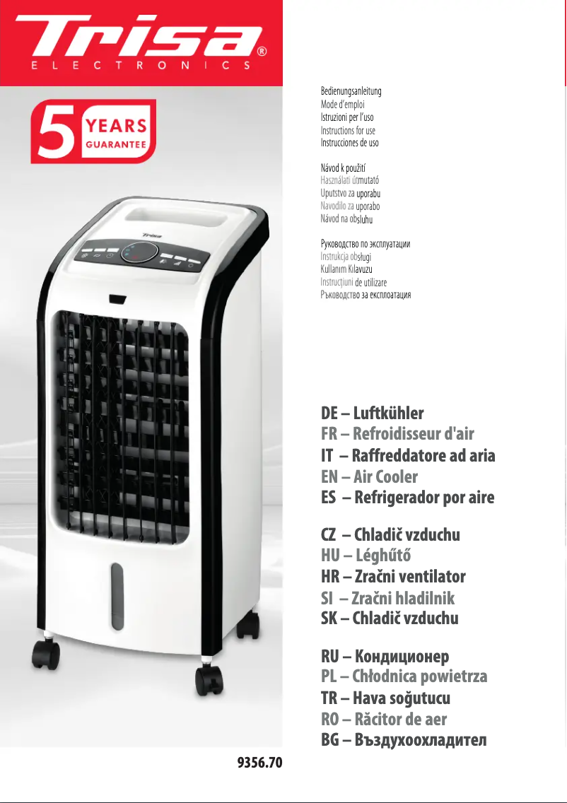 Page n°1 - Manuel utilisateur Trisa Hydro Cool