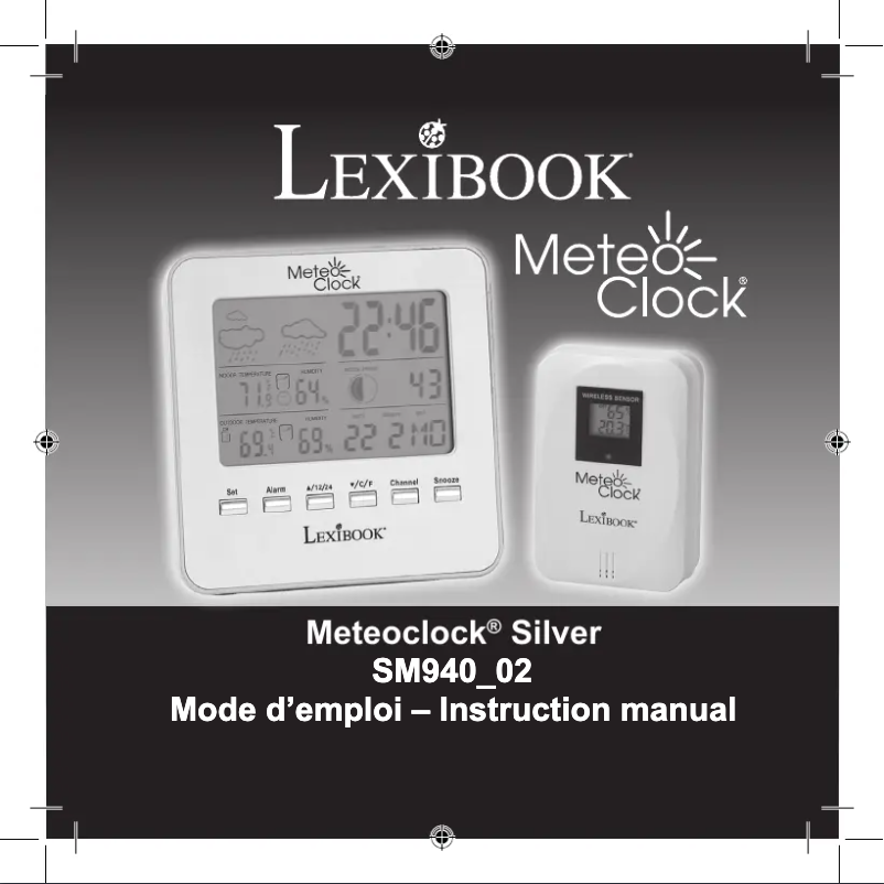 Page 1 de la notice Manuel utilisateur Lexibook MeteoClock SM940