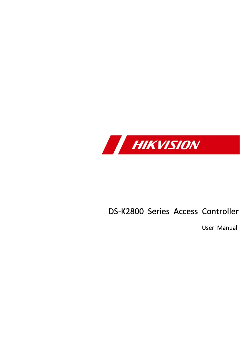 Página 1 del manual Manual de usuario Hikvision DS-K2804