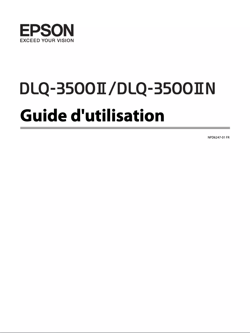 Image de la première page du manuel de l'appareil DLQ-3500