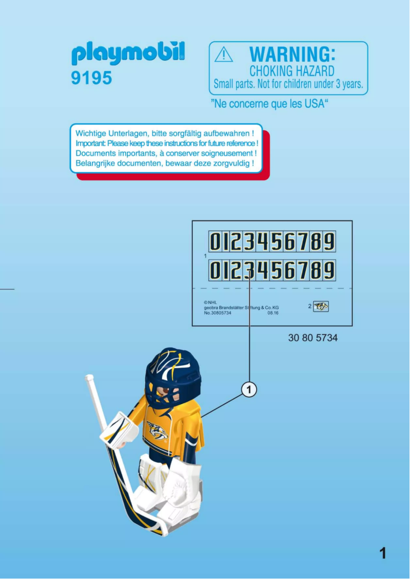 Page n°1 - Manuel utilisateur Playmobil 9195