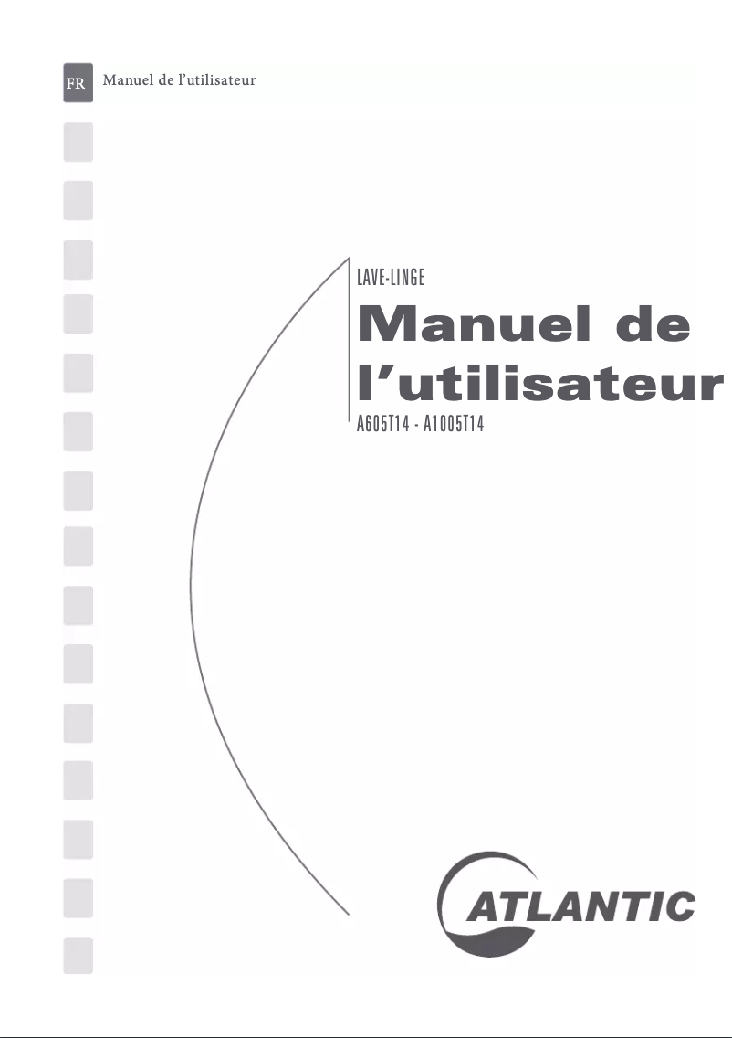 Page 1 de la notice Manuel utilisateur Atlantic A1005T14
