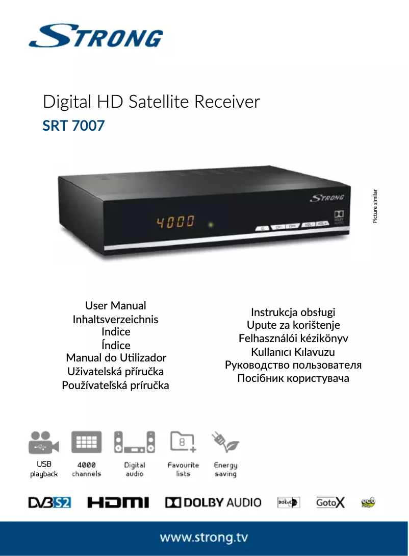 Page 1 de la notice Manuel utilisateur Strong SRT 7007
