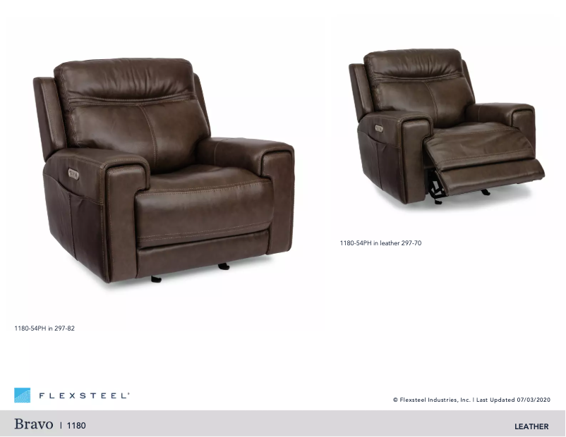 Page 1 de la notice Manuel utilisateur Flexsteel Bravo 1180-54PH