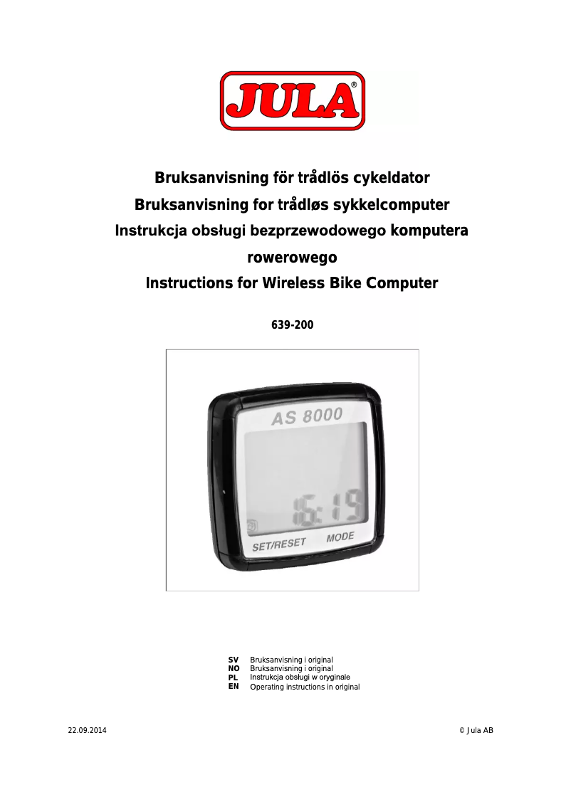 Image de la première page du manuel de l'appareil 629-200