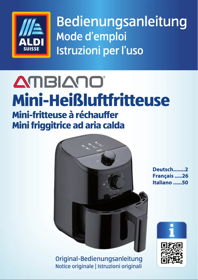 Page 1 de la notice Manuel utilisateur Ambiano GT-AF-06