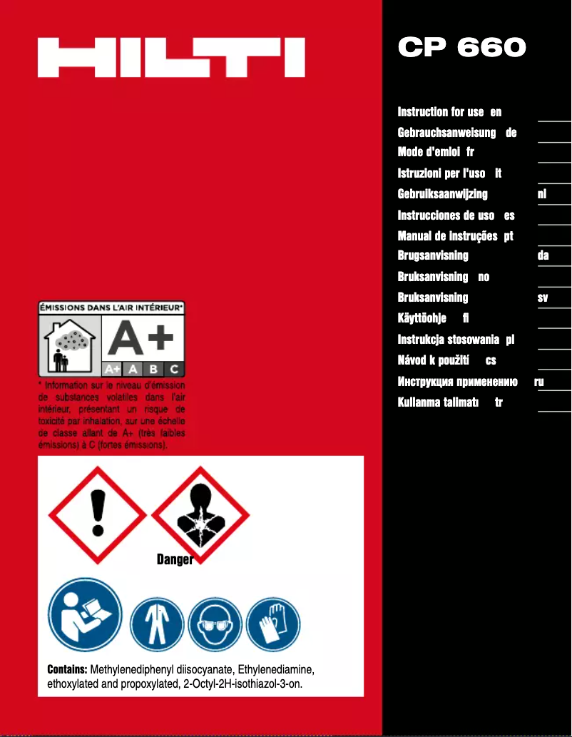 Page n°1 - Instructions / montage Hilti CP 660