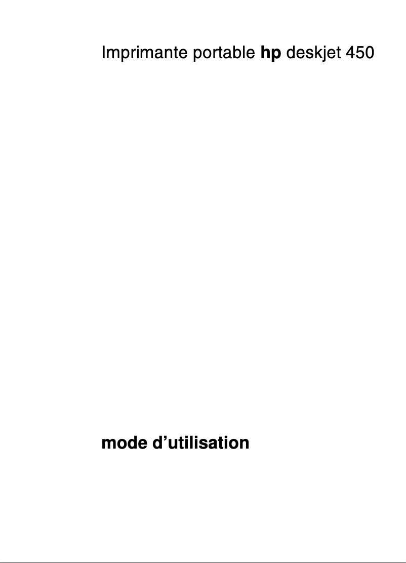Imagen de la primera página del manual del dispositivo DeskJet 450