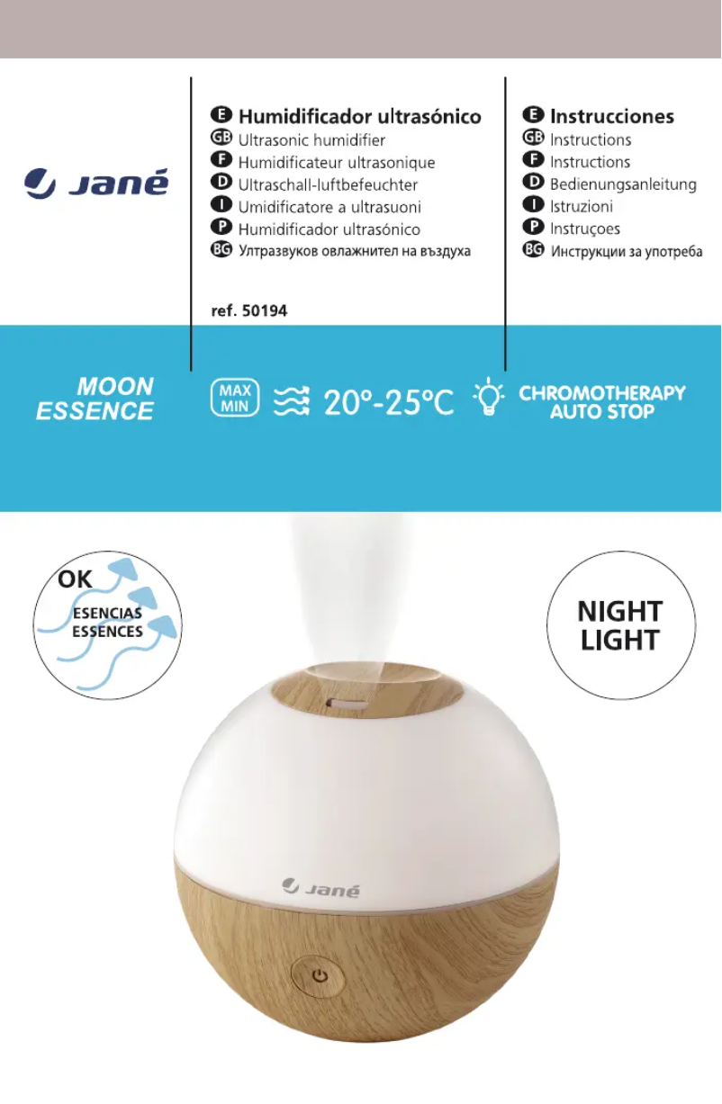 Page 1 de la notice Manuel utilisateur Jane Moon Essence
