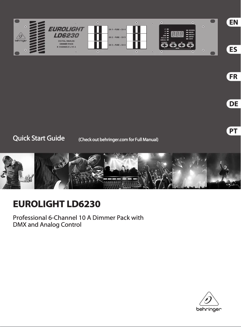 Page n°1 - Guide de démarrage rapide Behringer EUROLIGHT LD6230