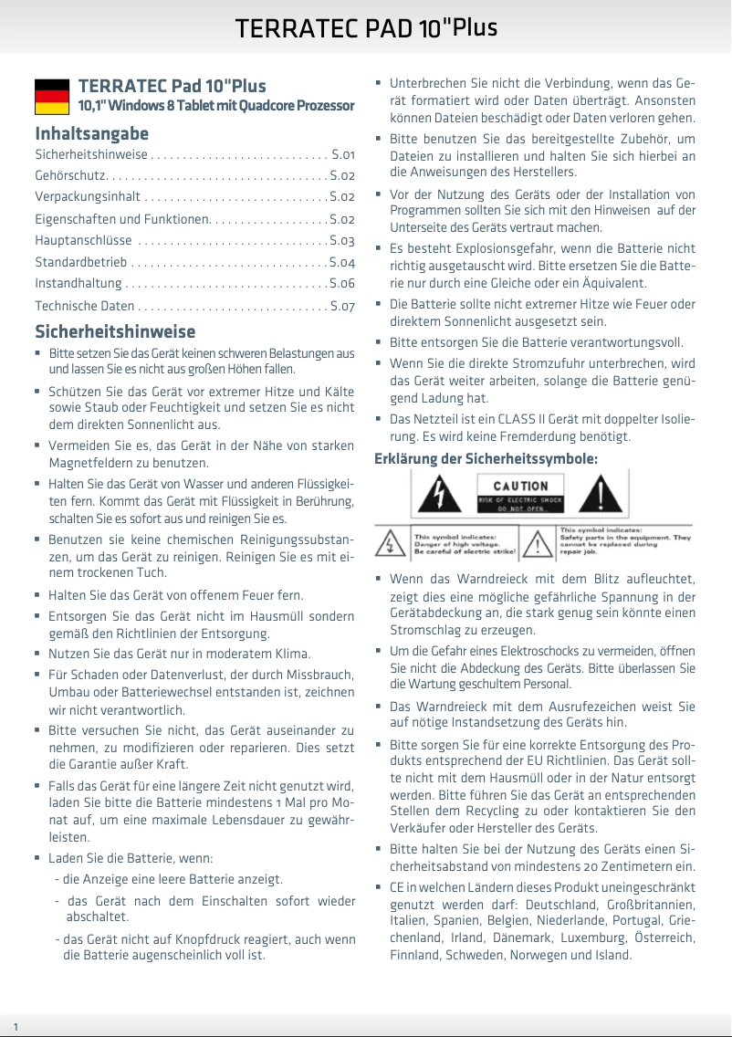 Imagen de la primera página del manual del dispositivo Pad 10" Plus