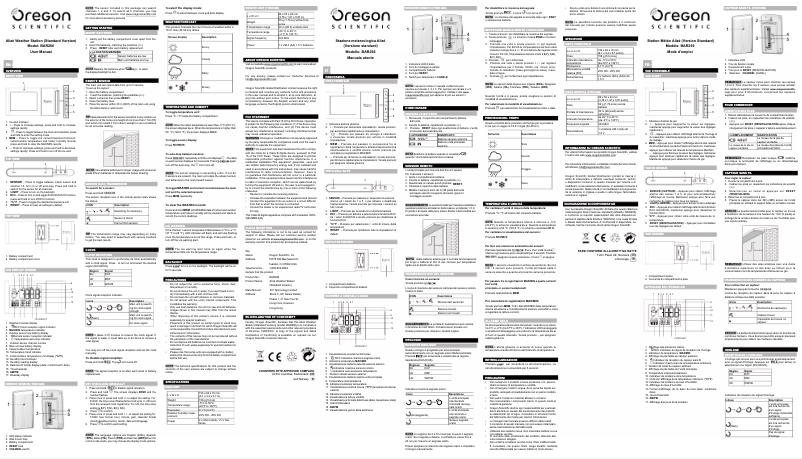 Image de la première page du manuel de l'appareil Alizé BAR266