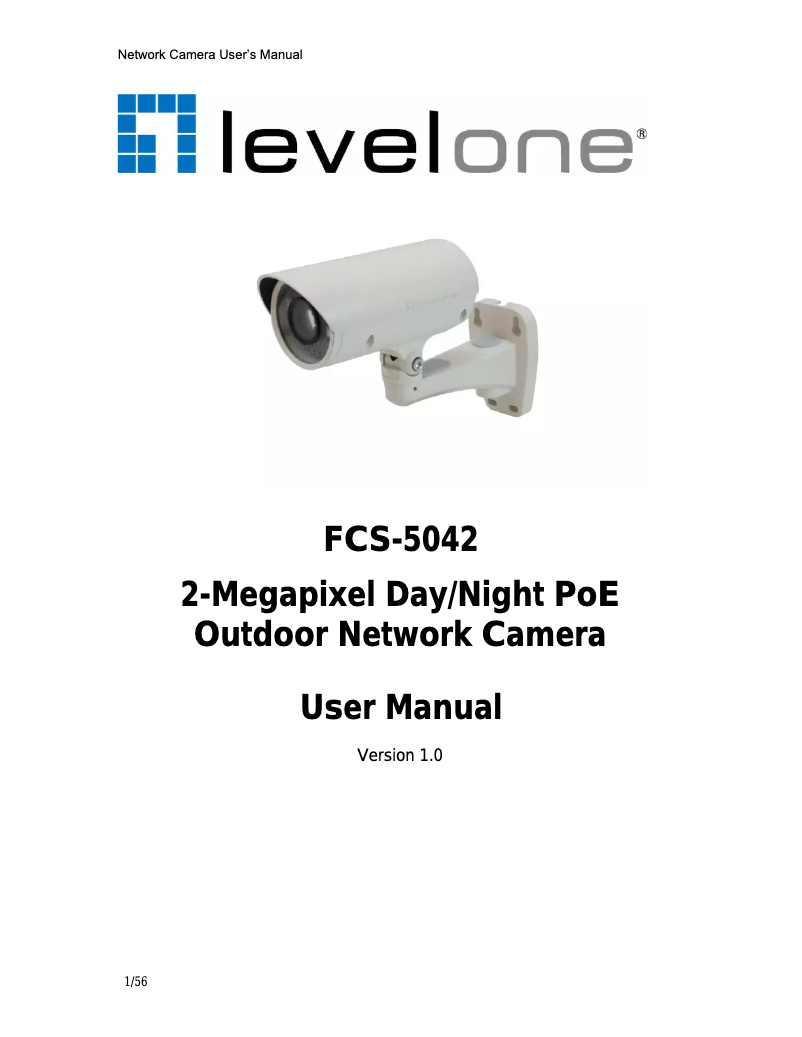 Page n°1 - Manuel utilisateur LevelOne FCS-5042