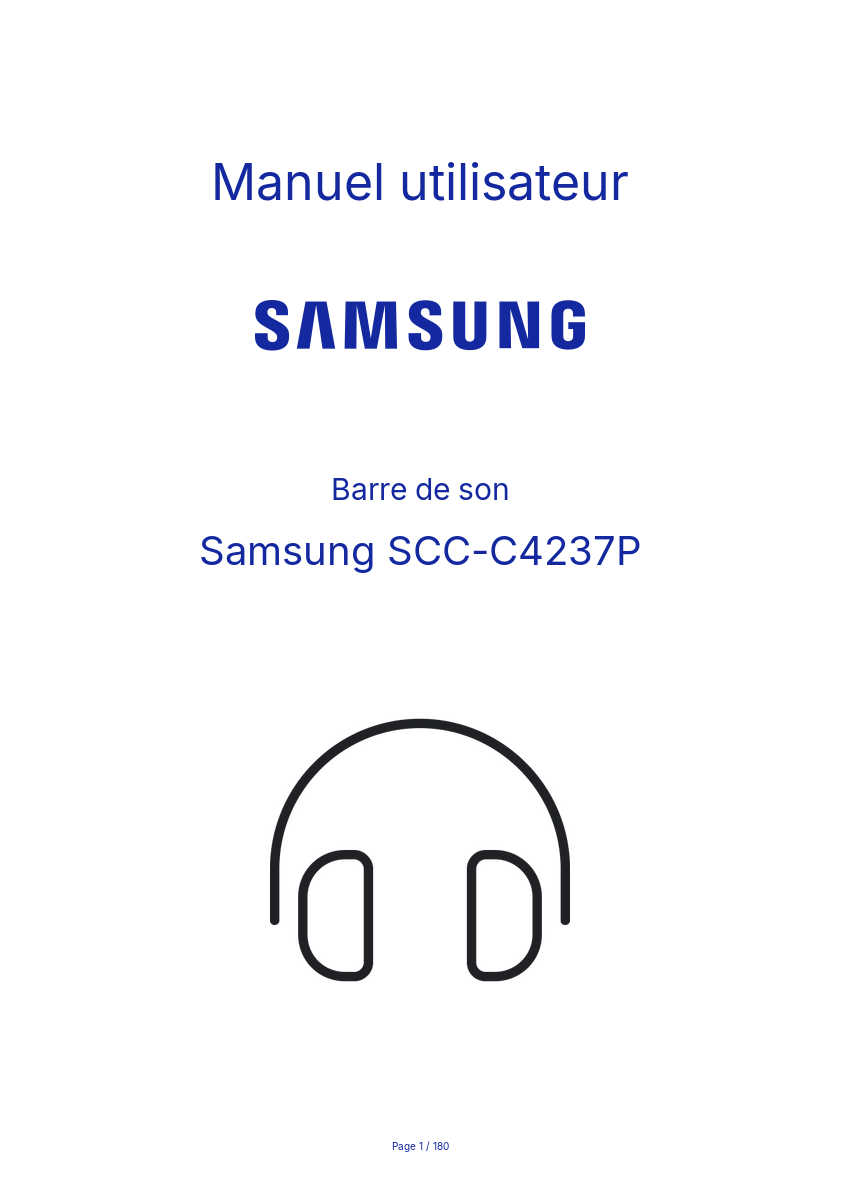 Page 1 de la notice Manuel utilisateur Samsung SCC-C4237P