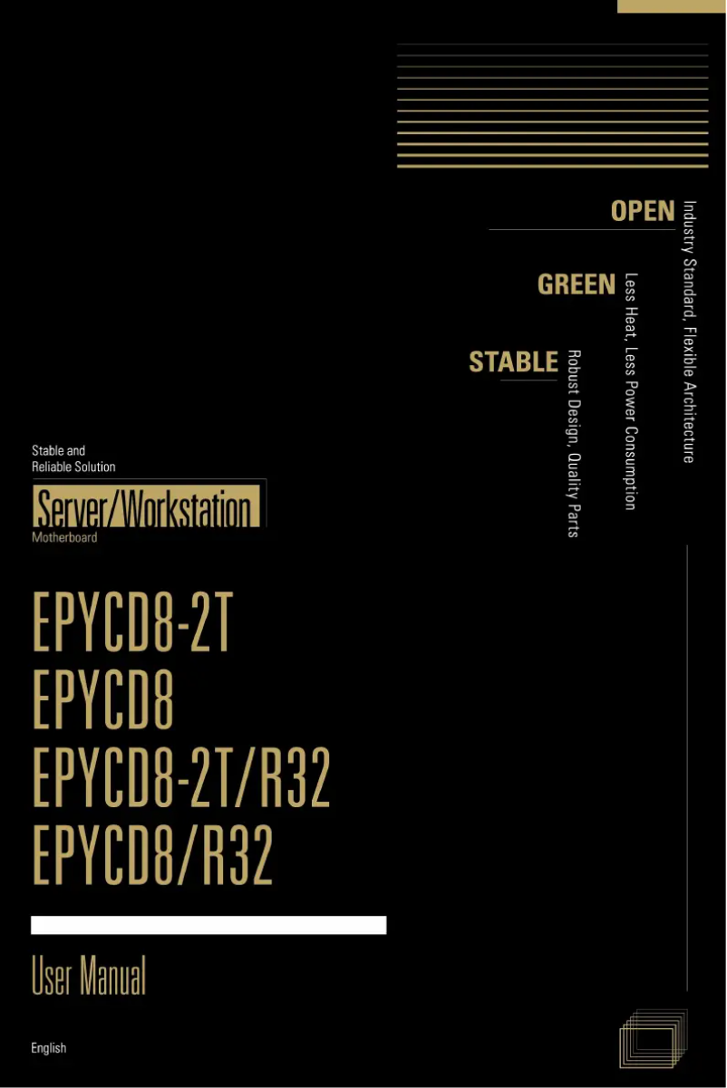 Page 1 de la notice Manuel utilisateur Asrock EPYCD8