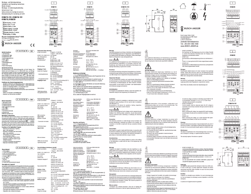 Page n°1 - Manuel utilisateur Busch-Jaeger 2CKA006156A0067
