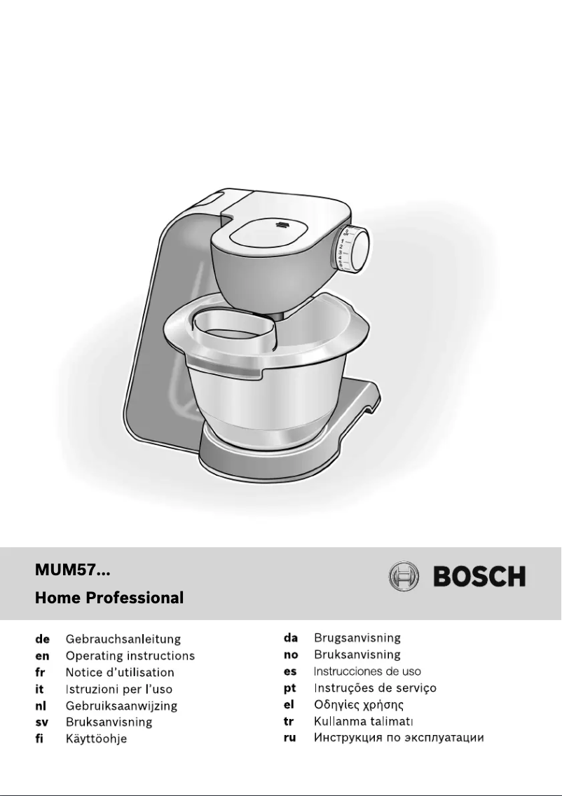 Page 1 de la notice Manuel utilisateur Bosch MUM57810 Styline