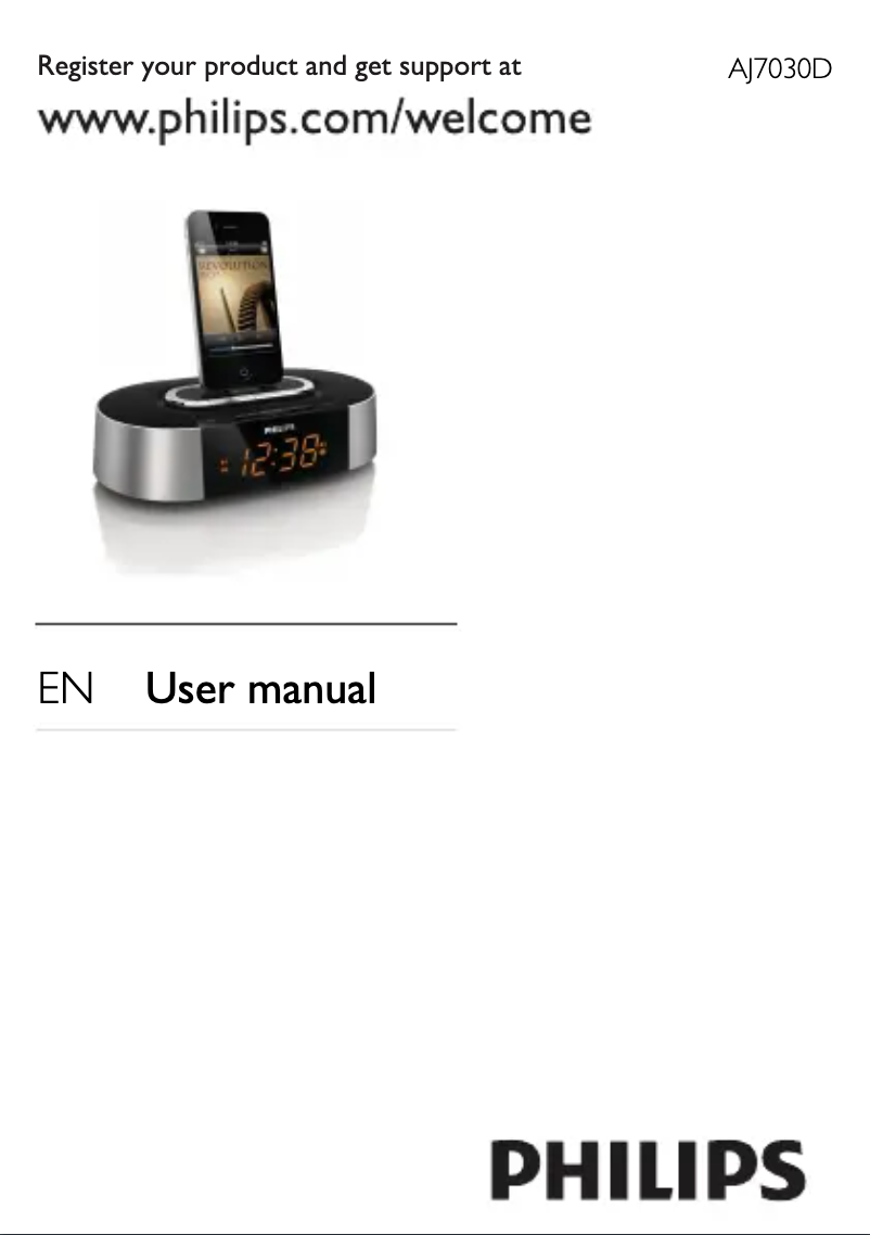 Page n°1 - Manuel utilisateur Philips AJ7030DB