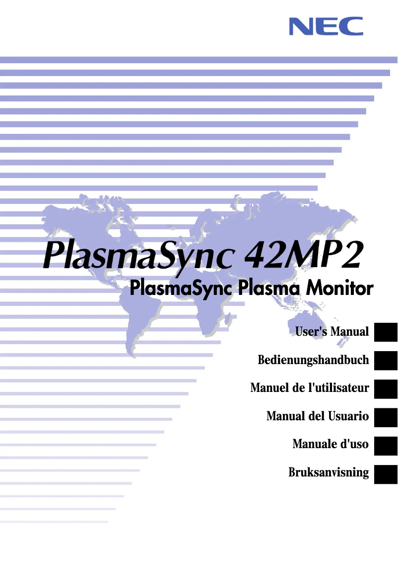 Página 1 del manual Manual de usuario NEC PlasmaSync 42VM2