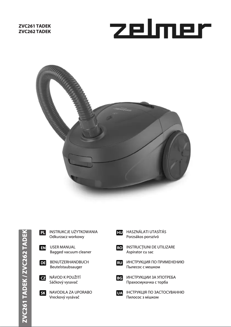 Page 1 de la notice Manuel utilisateur Zelmer Tadek ZVC261